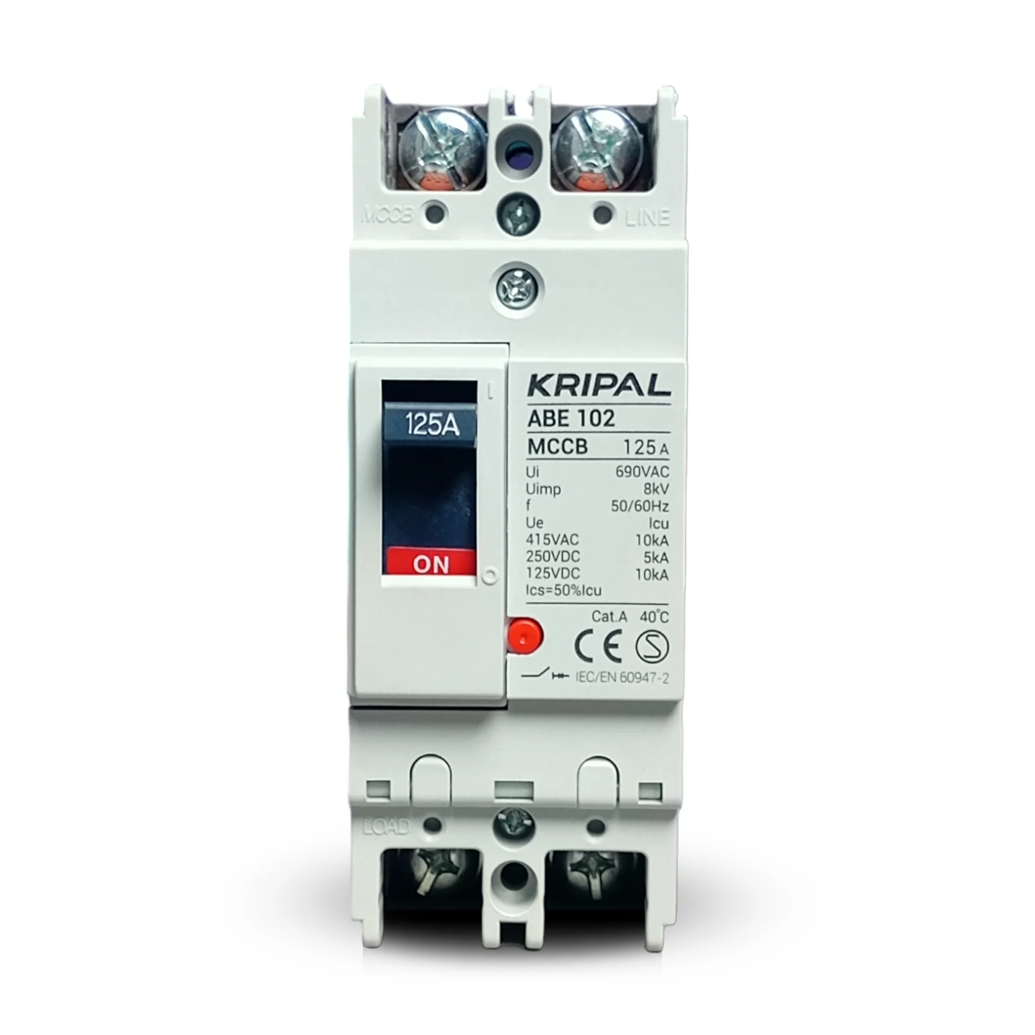Kripal ABE 102 MCCB Kripal ABE-102 2-Pole 125A Moulded Case Circuit Breaker (MCCB) - Image 1