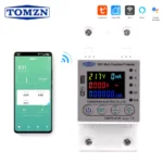 Tomzn All in One TOMPD 63LW 63A WIFI Smart Circuit Breaker with voltage current and leakage protection. Tomzn 10in1 Smart Protector - Image 3