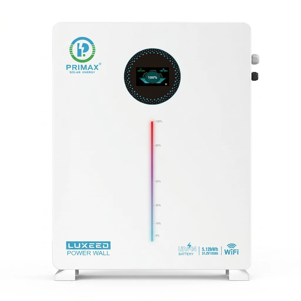 primax5kw Primax LUXEED Powerwall 5.12KWh 51.2V 100Ah LiFePO4 Lithium Battery Primax LUXEED Powerwall 5.12KWh 51.2V 100Ah LiFePO4 Lithium Battery - Image 1